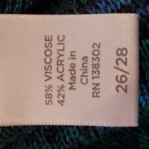 Women's Avenue Blue-Green Long Sleeved Sweater. Size 26/28. - Picture 8 of 9